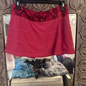 Lululemon Athletica Red Mini Skirt